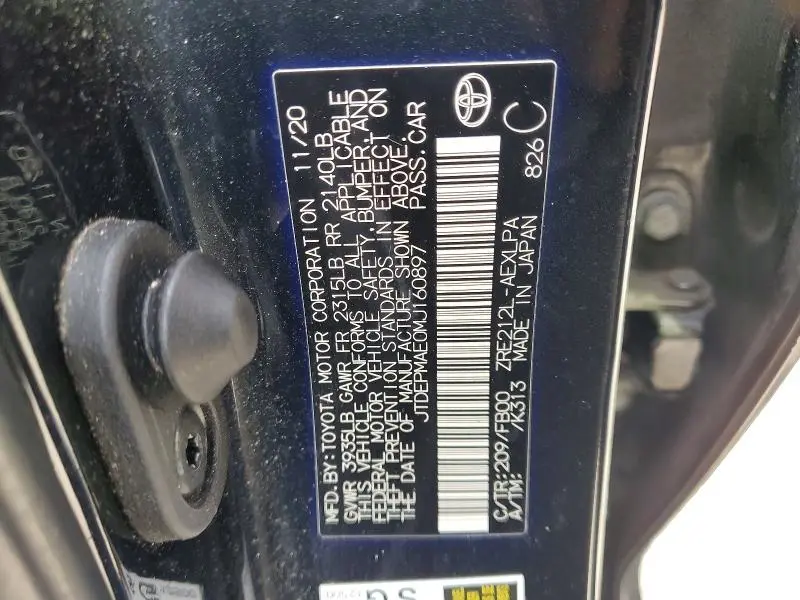 2021 TOYOTA COROLLA LE  