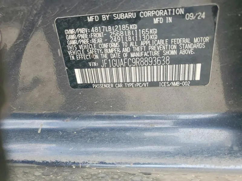 2024 SUBARU IMPREZA SPORT  