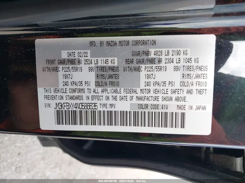 2022 MAZDA CX-5 2.5 TURBO SIGNATURE