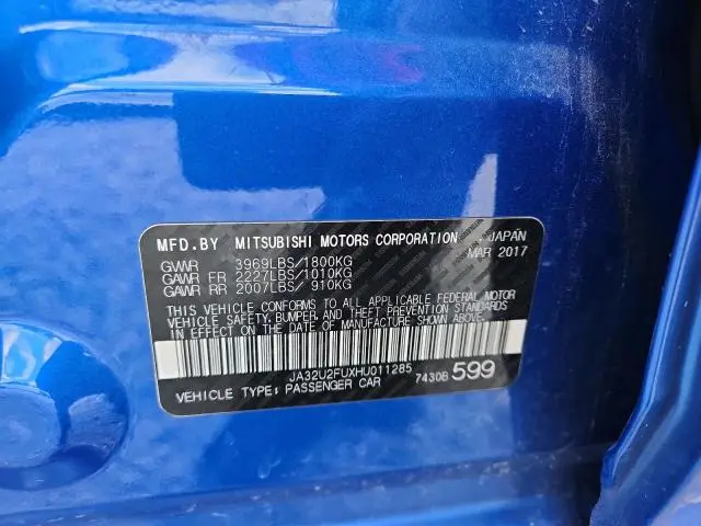 2017 MITSUBISHI LANCER ES  