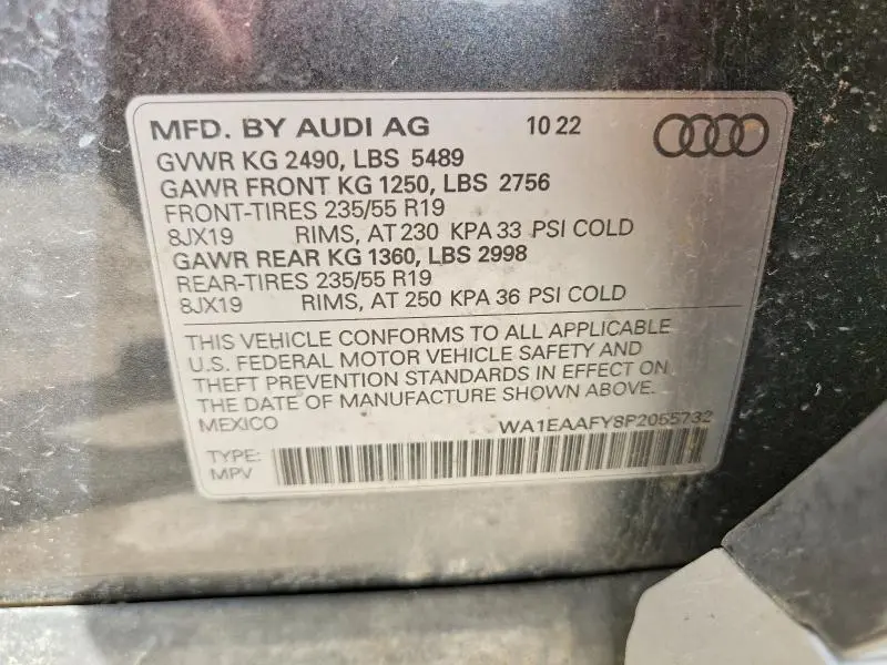 2023 AUDI Q5 HYBRID 4D SUV S LINE PREMIUM PLUS 45