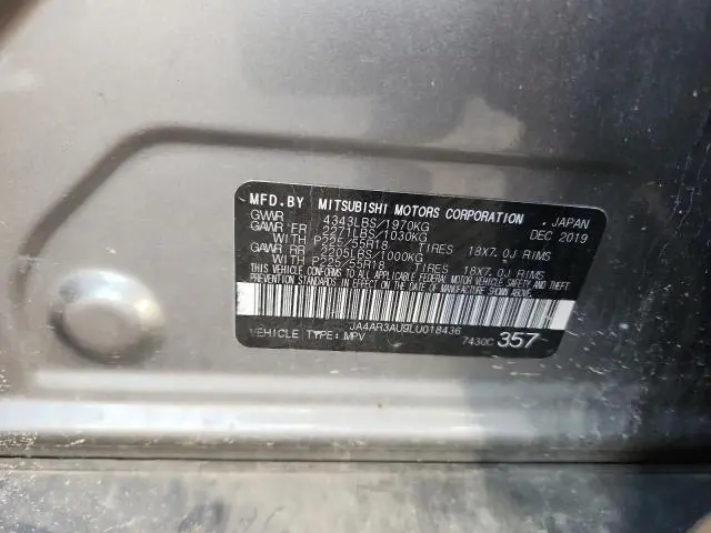 2020 MITSUBISHI OUTLANDER SPORT ES  