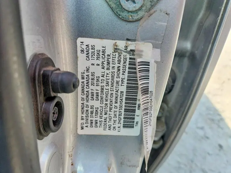 2014 HONDA CIVIC LX  