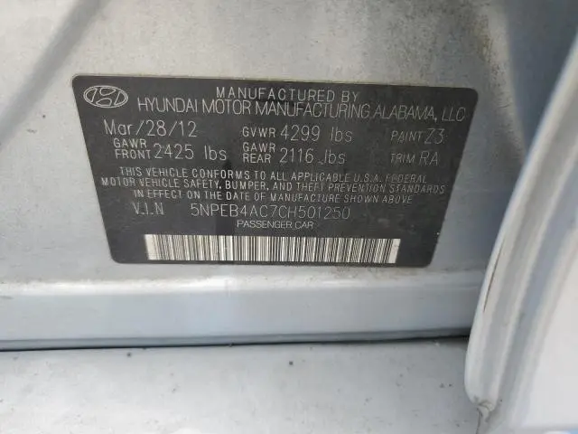 2012 HYUNDAI SONATA GLS  