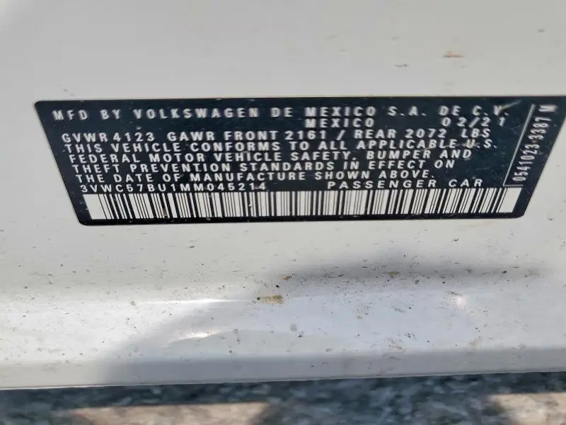 2021 VOLKSWAGEN JETTA S  