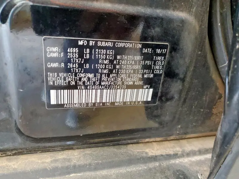 2018 SUBARU OUTBACK 2.5I  