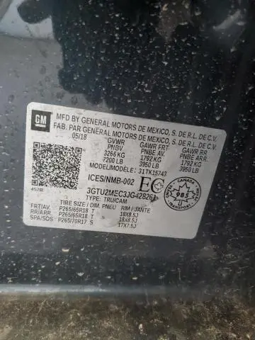 2018 GMC SIERRA K1500 SLE