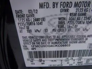 2012 FORD ESCAPE XLT  