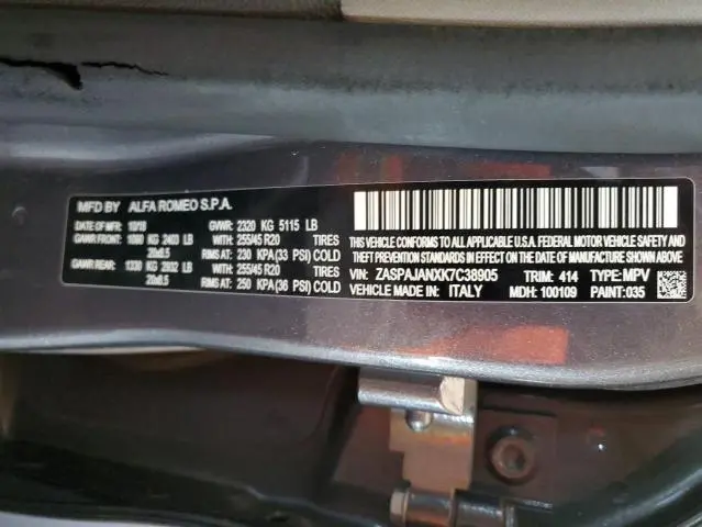 2019 ALFA ROMEO STELVIO   