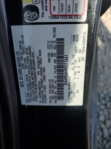 2011 FORD FUSION SEL  
