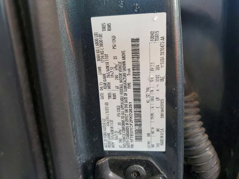 2015 FORD F150 SUPERCREW  