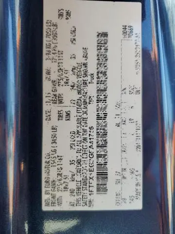 2016 FORD F150 SUPER CAB  