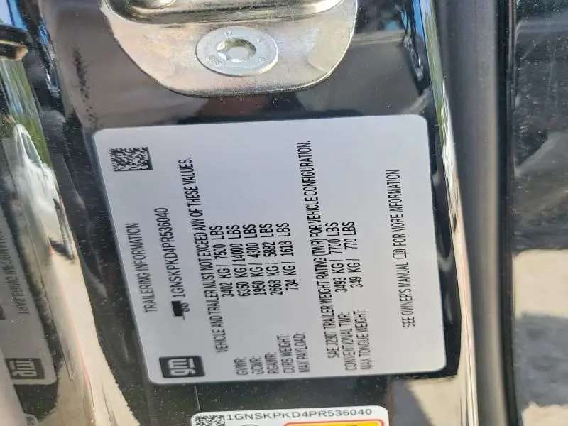 2023 CHEVROLET TAHOE K1500 Z71  