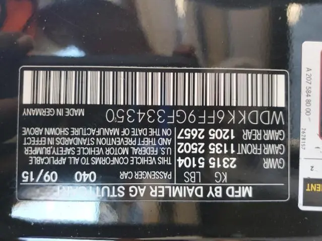 2016 MERCEDES-BENZ E 400  