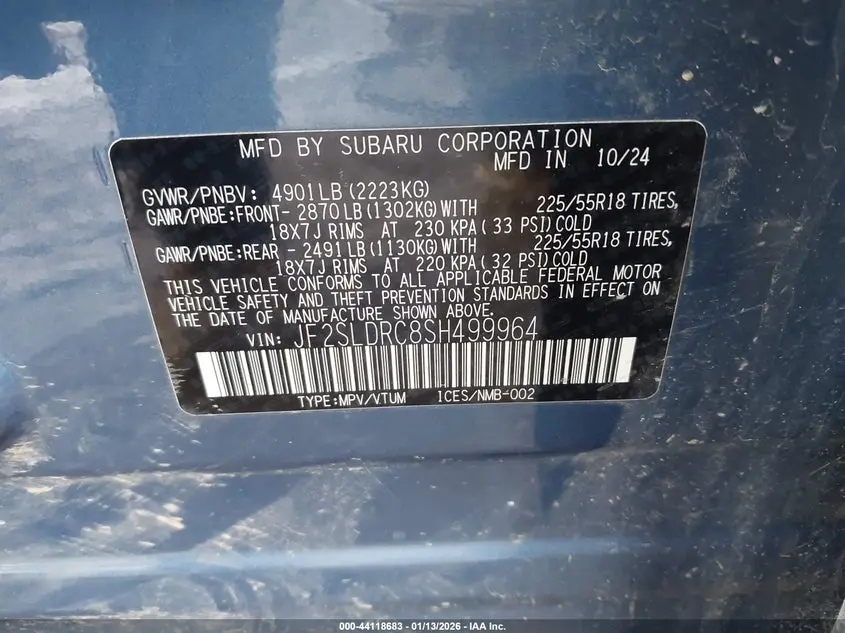 2025 SUBARU FORESTER LIMITED