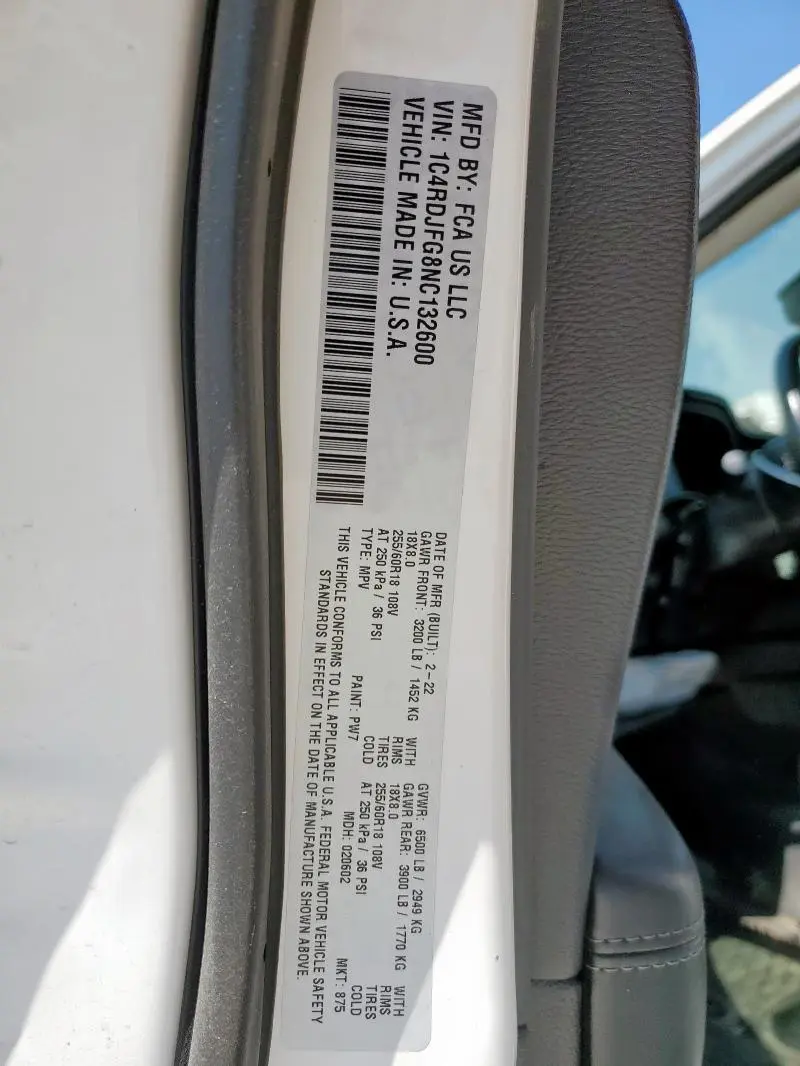 2022 DODGE DURANGO PURSUIT  