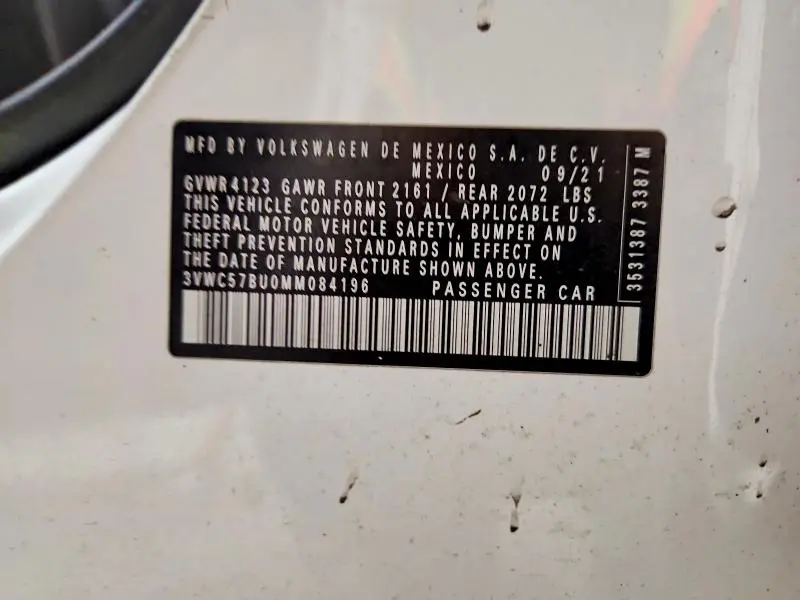 2021 VOLKSWAGEN JETTA S  