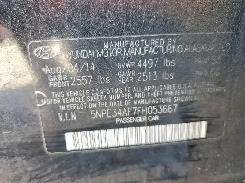 2015 HYUNDAI SONATA LIMITED  