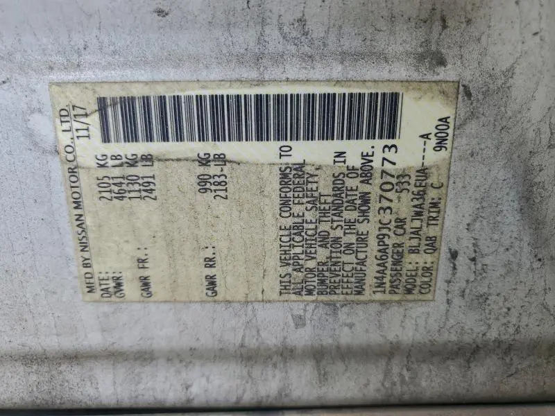 2018 NISSAN MAXIMA 3.5S  