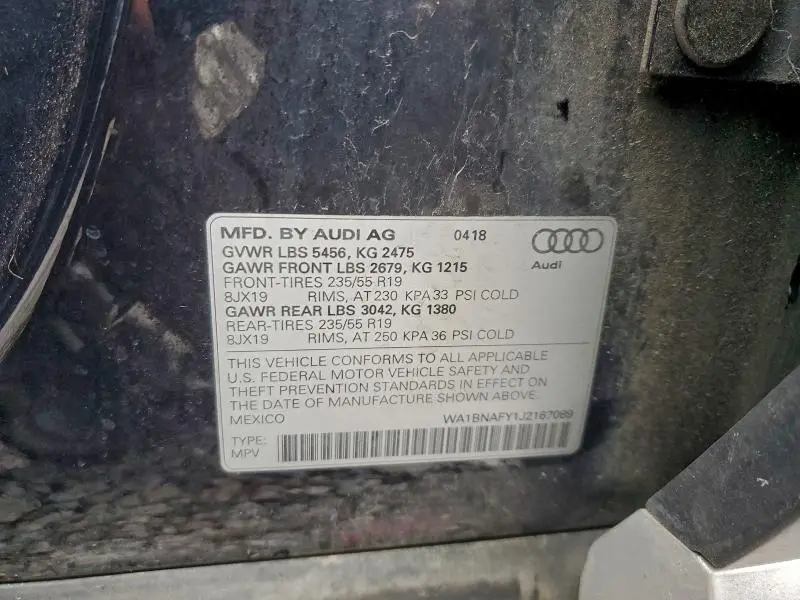2018 AUDI Q5 PREMIUM PLUS  