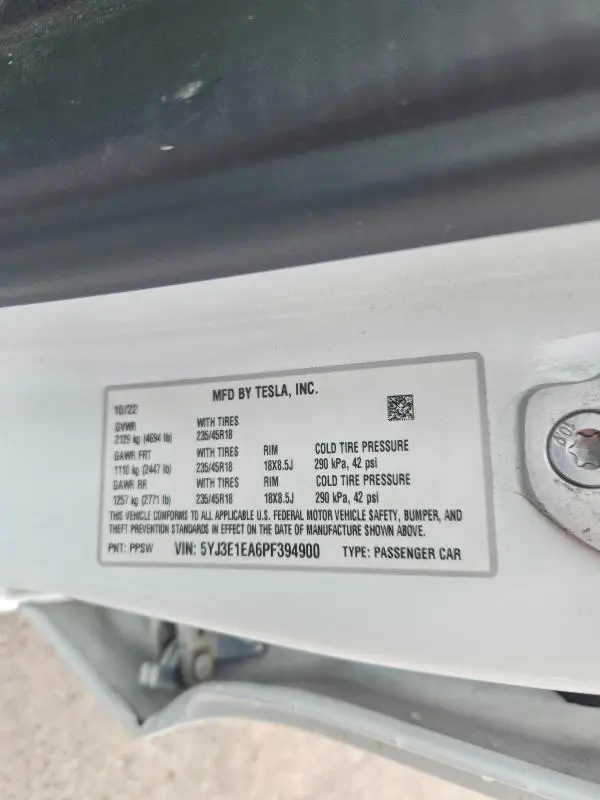 2023 TESLA MODEL 3   
