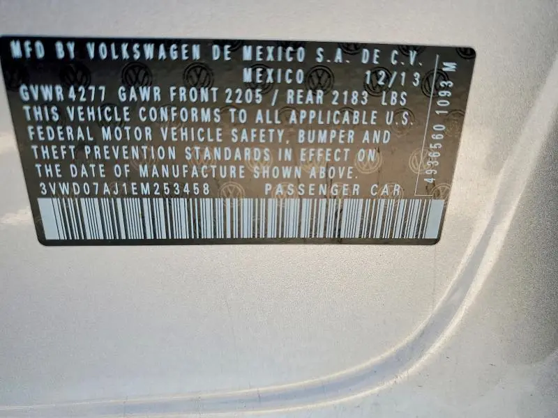 2014 VOLKSWAGEN JETTA SE  