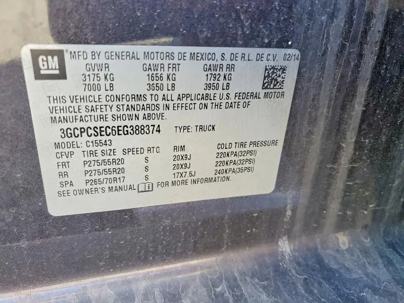 2014 CHEVROLET SILVERADO C1500 LTZ  