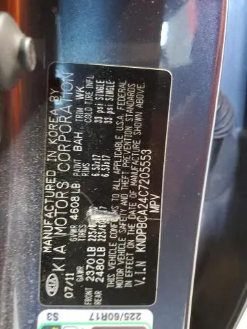 2012 KIA SPORTAGE LX  