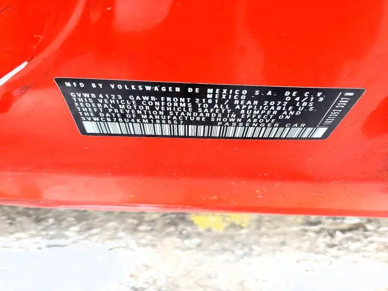 2019 VOLKSWAGEN JETTA S  