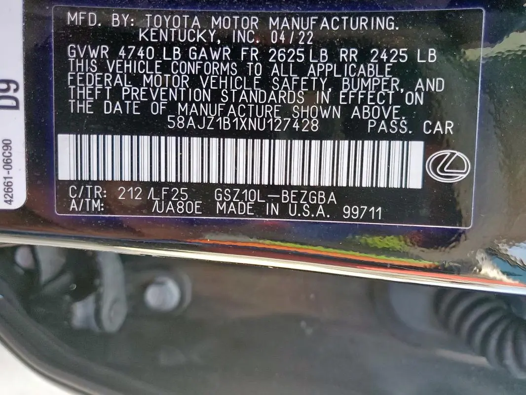 2022 LEXUS ES 350 F SPORT  