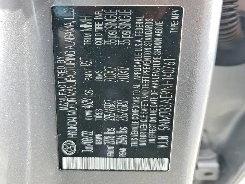 2022 HYUNDAI TUCSON SEL  