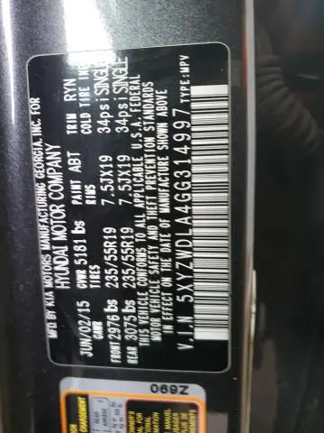 2016 HYUNDAI SANTA FE SPORT   