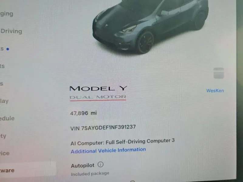 2022 TESLA MODEL Y   