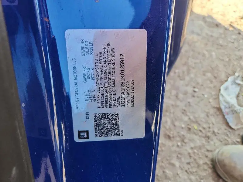 2019 CHEVROLET CAMARO LS  