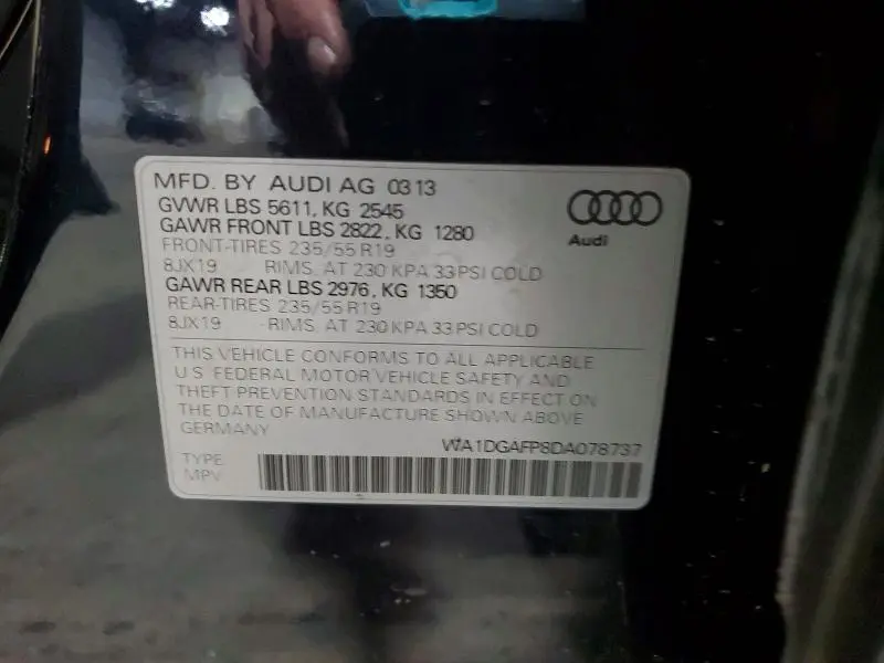 2013 AUDI Q5 PREMIUM PLUS  