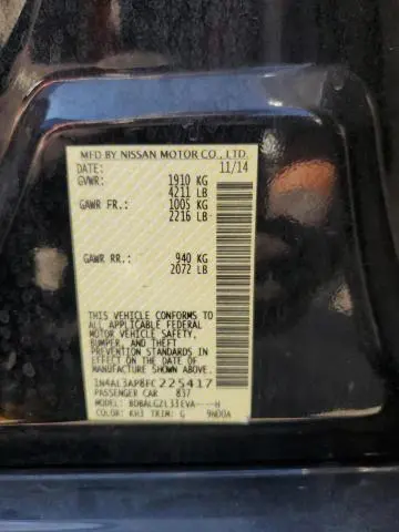 2015 NISSAN ALTIMA 2.5  