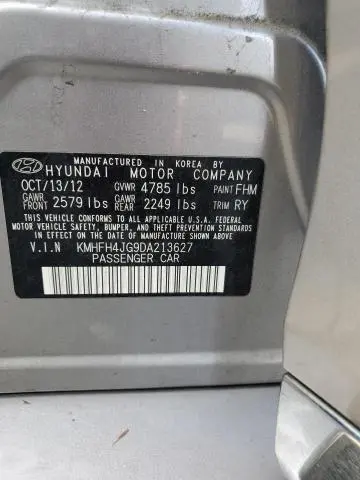 2013 HYUNDAI AZERA GLS  