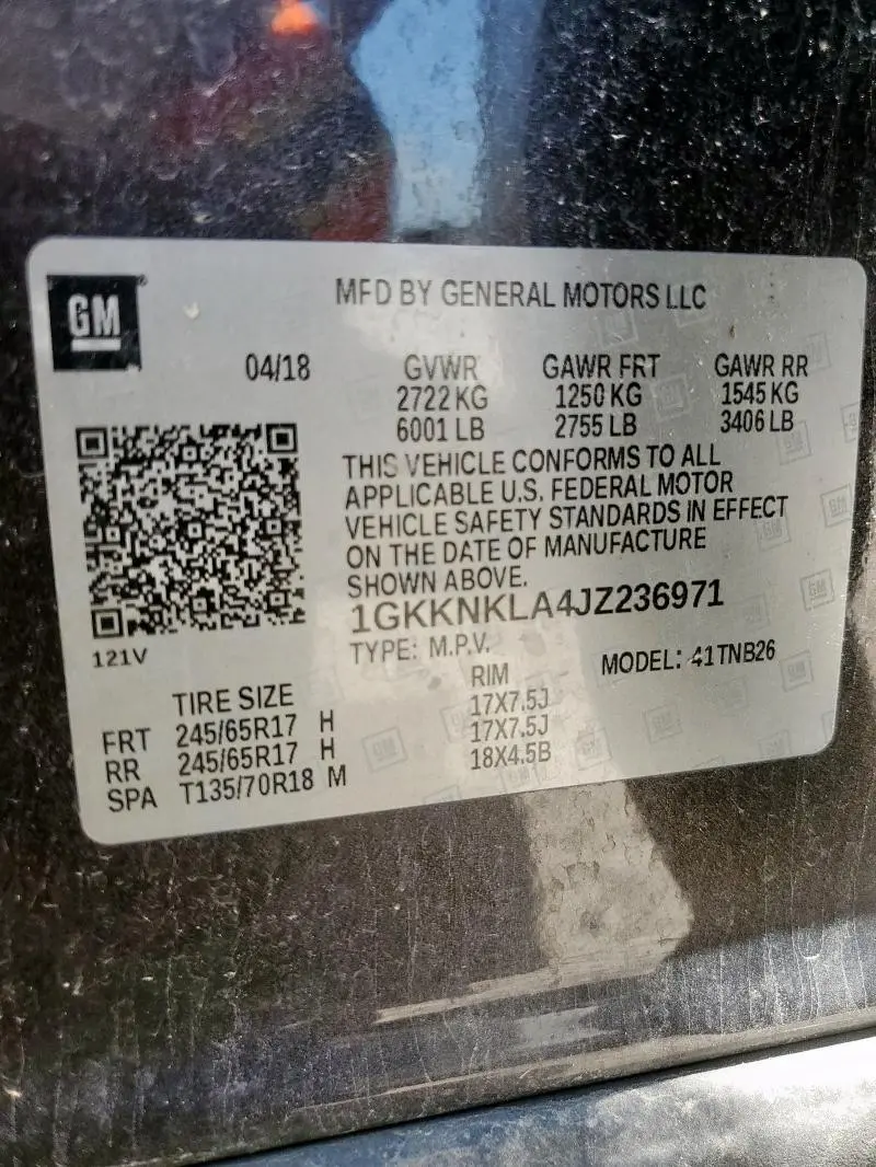 2018 GMC ACADIA SLE  
