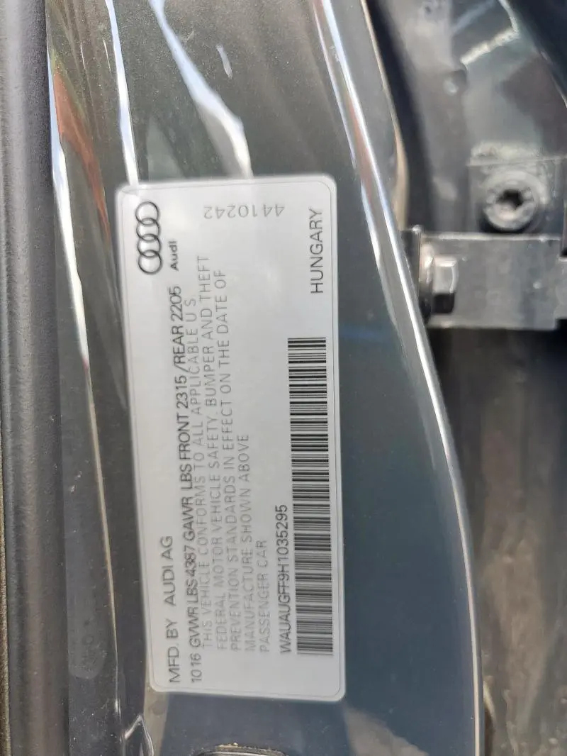 2017 AUDI A3 PREMIUM  