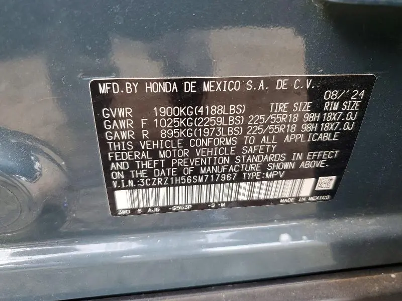 2025 HONDA HR-V SPORT  