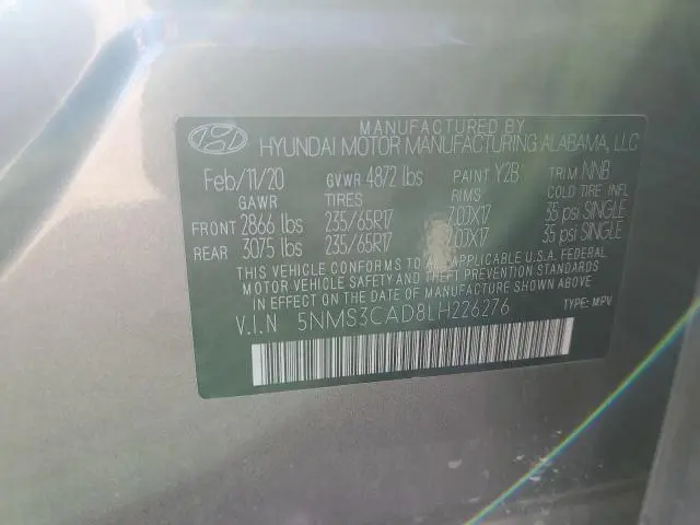 2020 HYUNDAI SANTA FE SEL  