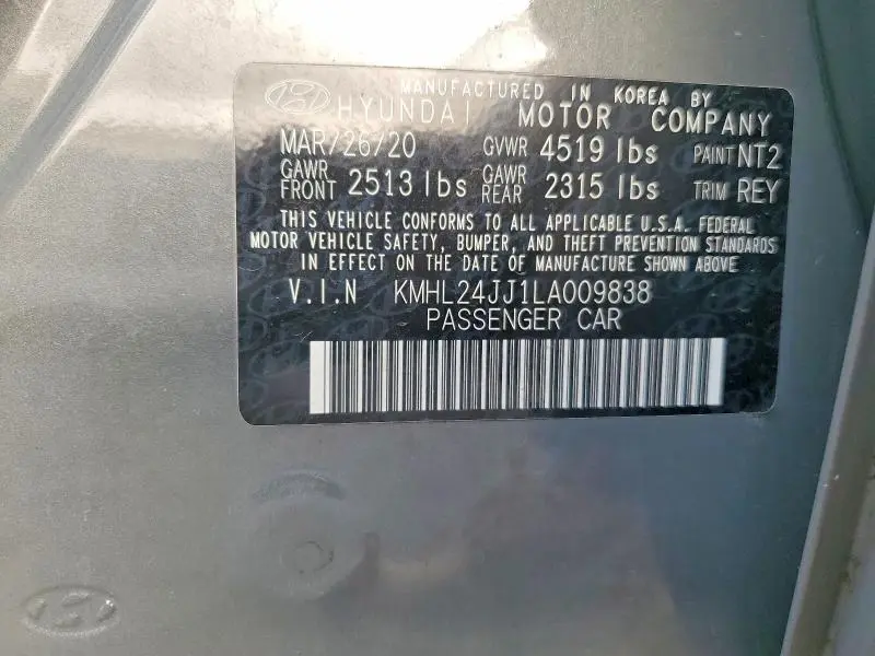 2020 HYUNDAI SONATA HYBRID  