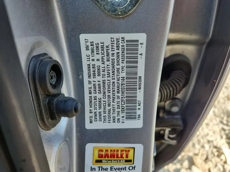 2017 HONDA CIVIC LX  