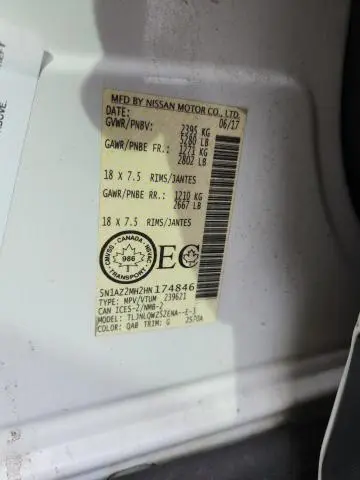 2017 NISSAN MURANO S