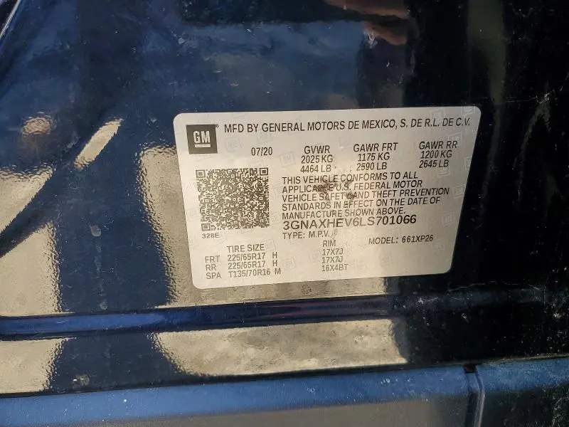 2020 CHEVROLET EQUINOX LS  