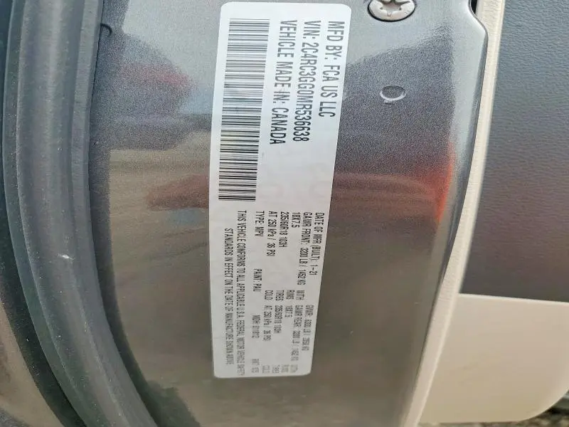 2021 CHRYSLER PACIFICA LIMITED  