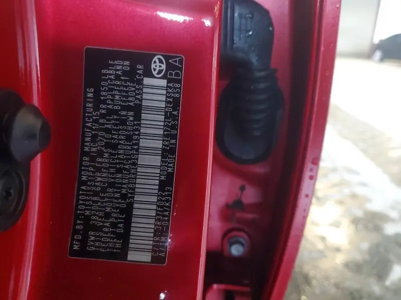 2016 TOYOTA COROLLA L  