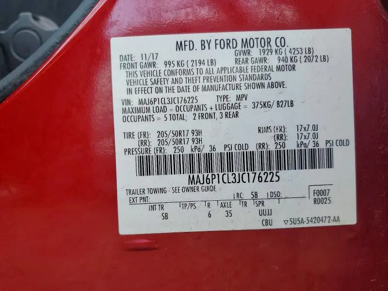 2018 FORD ECOSPORT SES  