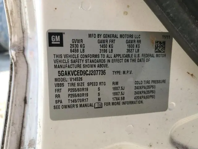 2012 BUICK ENCLAVE   
