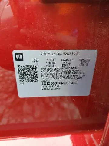 2022 CHEVROLET MALIBU LT  
